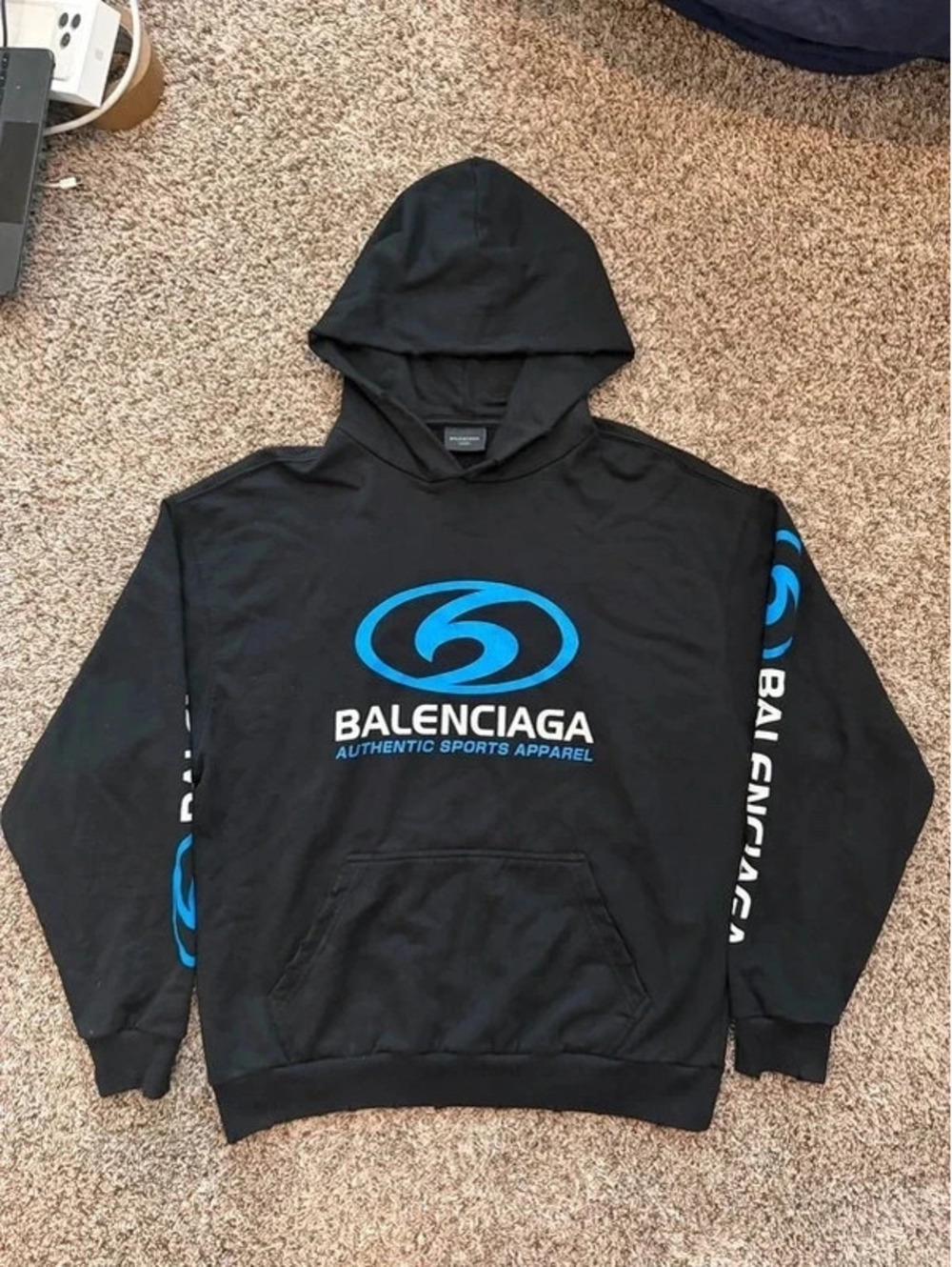 Balenciaga sports apparel Surf Logo Hoodie xs unisex